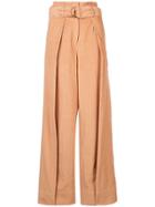 Ulla Johnson High Waist Palazzo Trousers - Nude & Neutrals