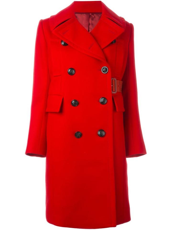 Sacai Military Coat, Women's, Size: 2, Red, Cupro/wool