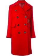 Sacai Military Coat, Women's, Size: 2, Red, Cupro/wool