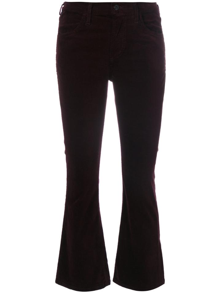Citizens Of Humanity Velvet Cropped Trousers - Pink & Purple