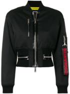 Dsquared2 Cropped Bomber Jacket - Black