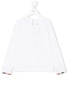 Burberry Kids - Long-sleeve Check-trim Blouse - Kids - Cotton - 7 Yrs, White