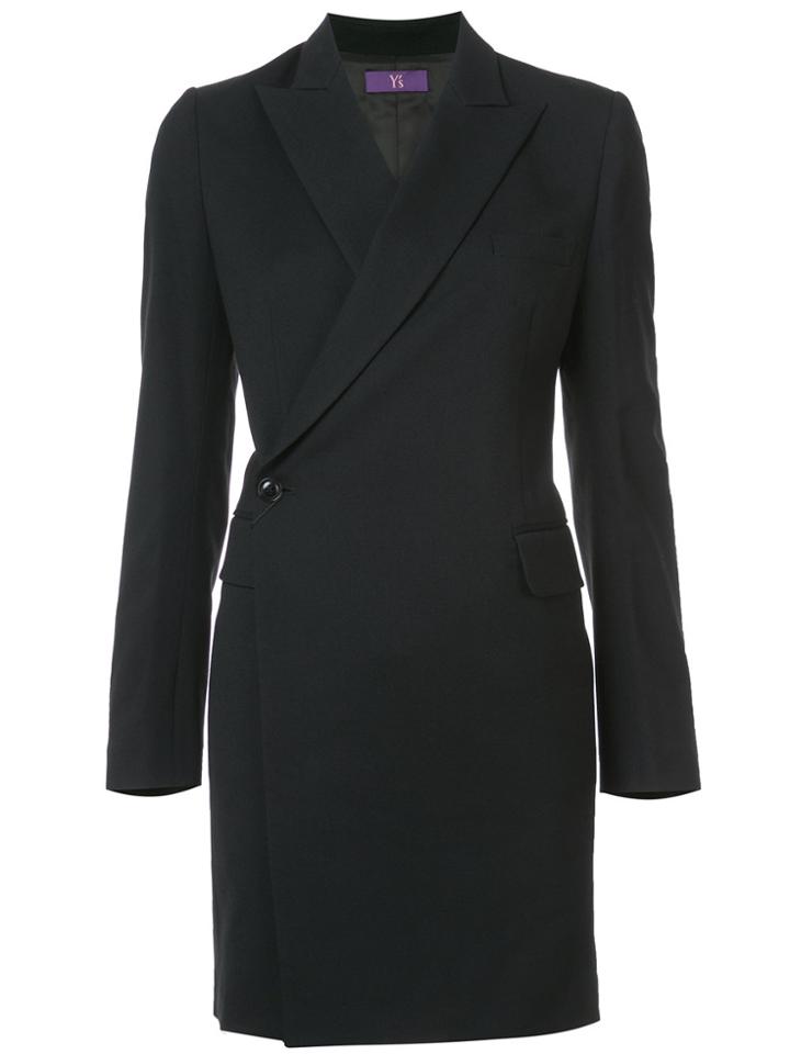 Y's Longline Single Breasted Blazer - Black