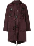 Undercover Long Military-constructed Coat - Purple