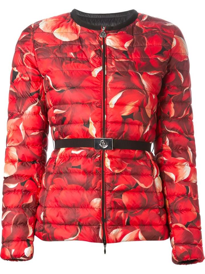 Moncler 'meil' Padded Jacket, Women's, Size: 3, Red, Feather Down/polyamide