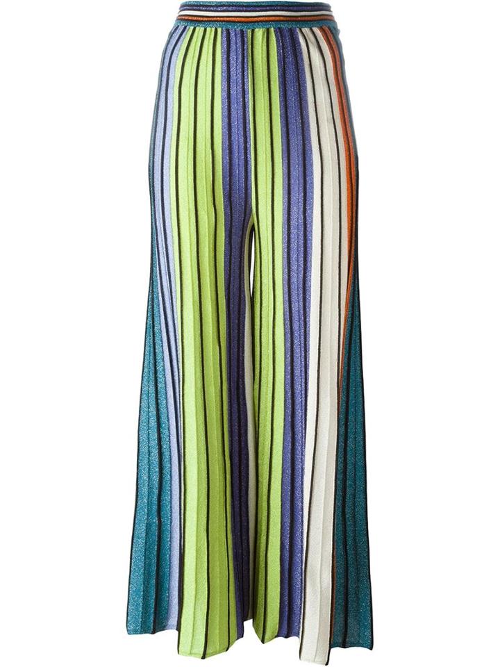 M Missoni Wide-leg Knit Trousers, Women's, Size: 40, Polyamide/metallic Fibre