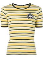 Alexa Chung Logo Patch Striped T-shirt - Yellow