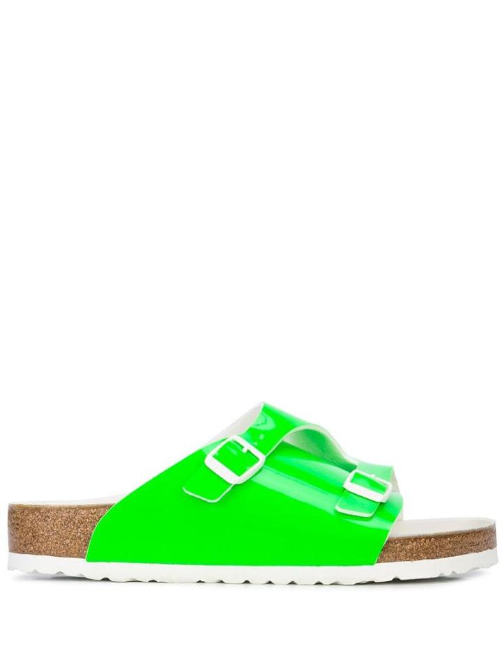 Opening Ceremony X Birkenstock Fluro Patent Zurich Slides - Green