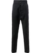 Cedric Jacquemyn Prinstriped Panel Trousers - Black