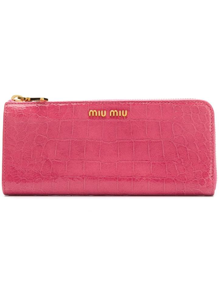 Miu Miu Zipped Wallet - Pink