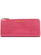 Miu Miu Zipped Wallet - Pink
