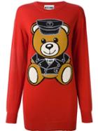 Moschino Toy Bear Jumper, Women's, Size: Medium, Red, Virgin Wool
