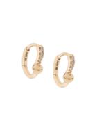 Maria Black 14kt Yellow Gold And Diamond Lips Huggies