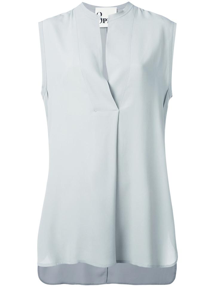8pm Sleeveless Shirt, Women's, Size: Xs, Grey, Silk/acetate