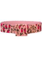 Carolina Herrera Leopard Print Belt - Pink