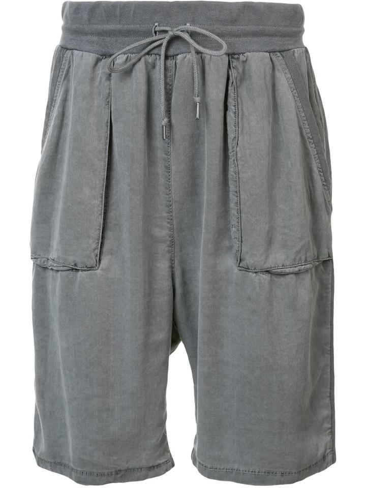 John Elliott 'safari' Track Shorts, Men's, Size: Medium, Black, Cotton/tencel