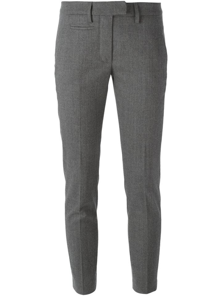 Dondup Front Pocket Slim Fit Trousers, Women's, Size: 26, Grey, Virgin Wool/spandex/elastane/acetate/viscose