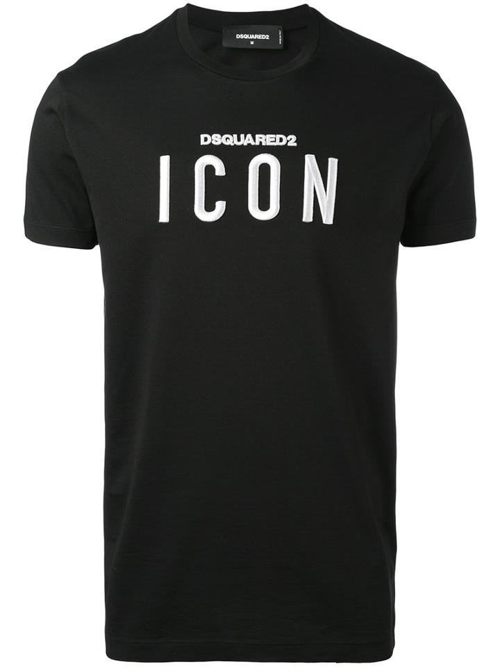 Printed T-shirt - Men - Cotton - L, Black, Cotton, Dsquared2