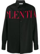 Valentino Valentino Print Buttoned Shirt - Black
