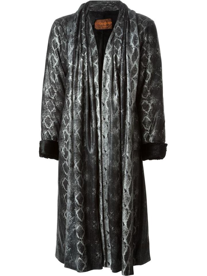 Yves Saint Laurent Vintage Snakeskin Print Coat