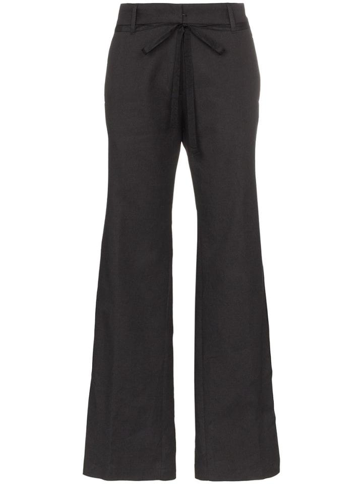 Ann Demeulemeester Tie-waist Wide-leg Trousers - Black