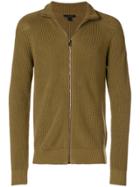 Belstaff Ribbed Zipped Turtleneck Sweater - Brown