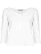 D.exterior V-neck Fitted Cardigan - White
