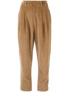 Bassike High-waist Corduroy Trousers - Brown