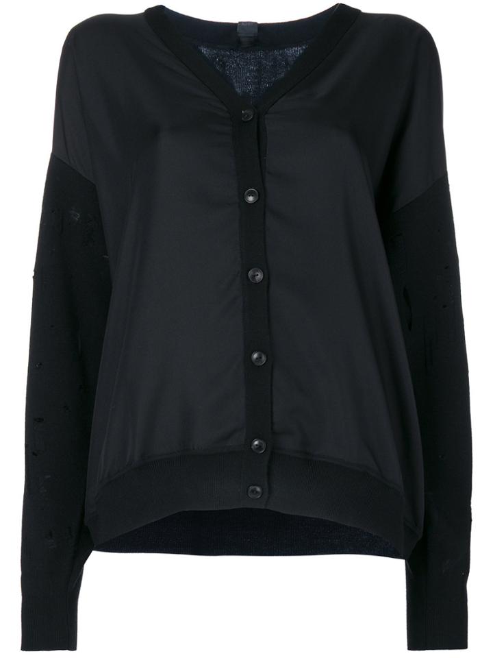 Alexander Wang Twill Front Cardigan - Black