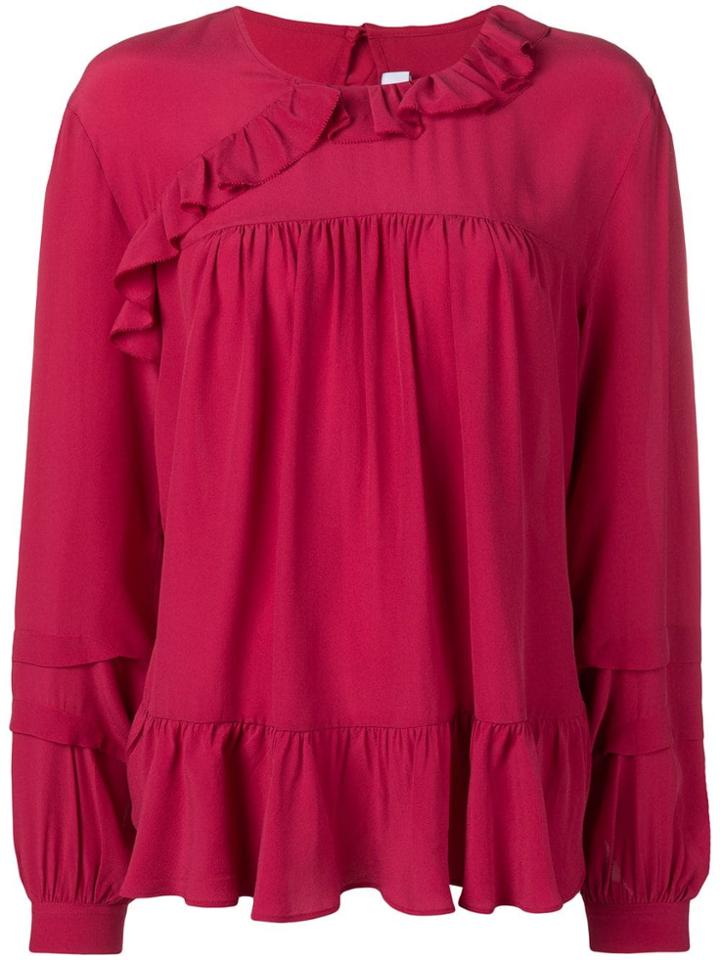Iro Frill Trim Top - Pink