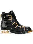 Alexander Mcqueen Buckle Fastening Boots - Black