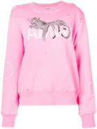 Amiri Leopard Print Sweater - Pink