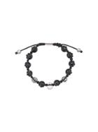 Nialaya Jewelry Skull Beaded Bracelet - Black
