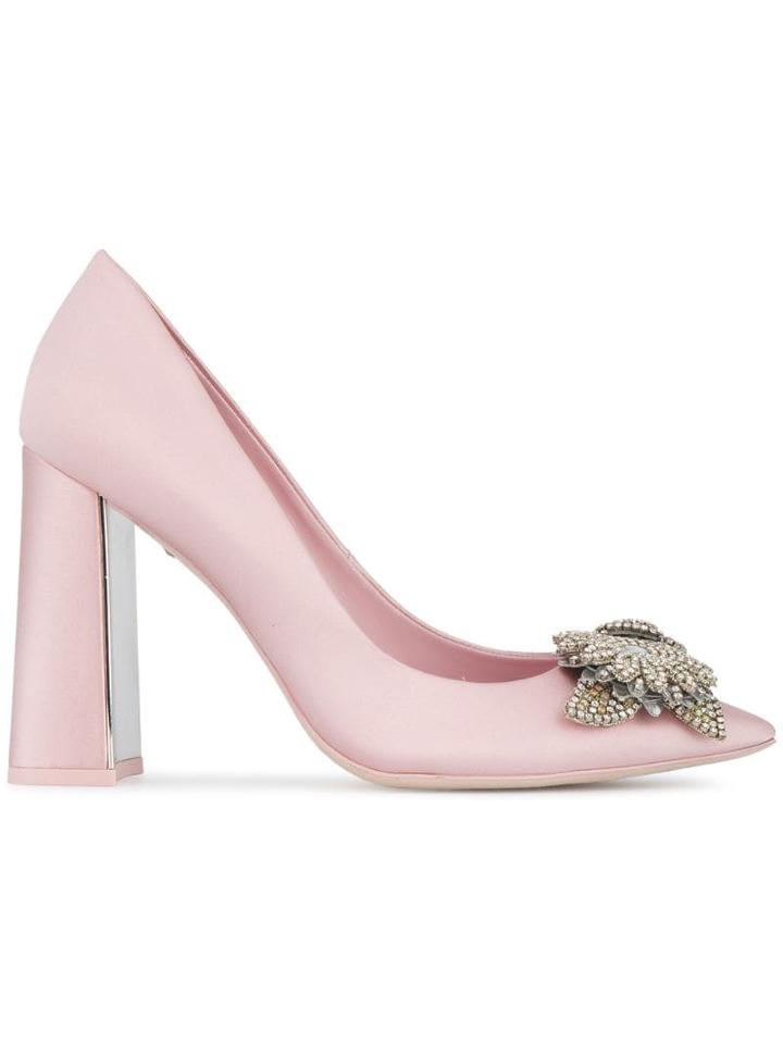 Sophia Webster Pink Lilico 105 Satin Pumps