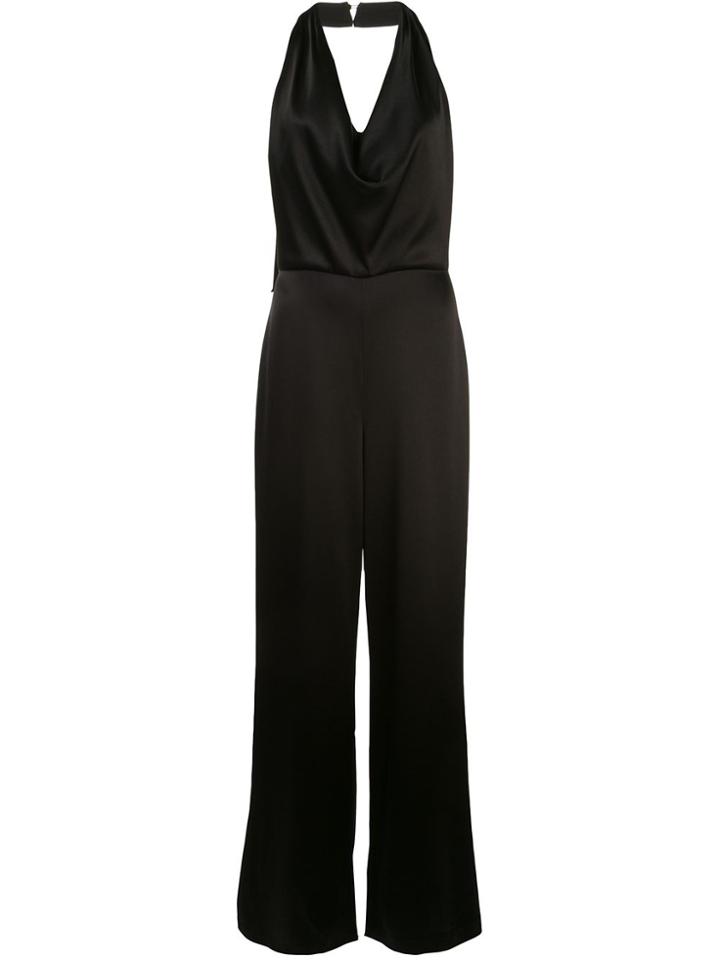 Alice+olivia Salem Cowled Halter Jumpsuit - Black