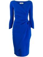 Le Petite Robe Di Chiara Boni Ruched Midi Dress - Blue