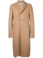Off-white Patched Single Breasted Coat, Men's, Size: Large, Nude/neutrals, Cotton/polyamide/polyester/virgin Wool