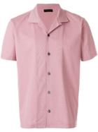 Prada Straight Hem Cropped Shirt - Pink & Purple