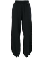 Mm6 Maison Margiela - Open-leg Sweat Pants - Women - Cotton/polyester - M, Black, Cotton/polyester