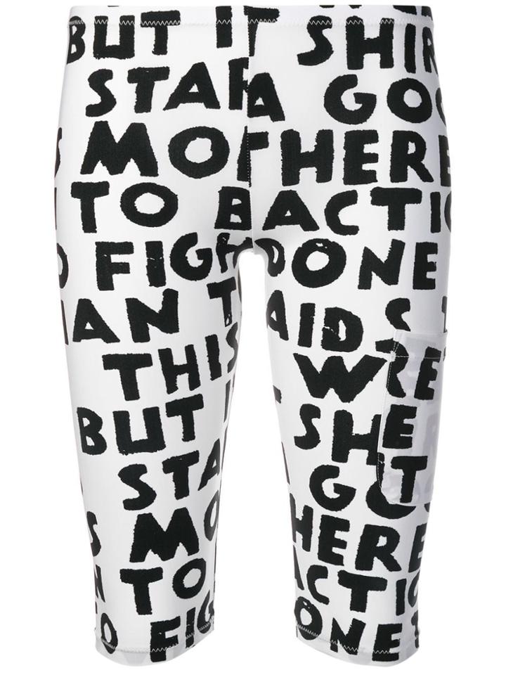 Mm6 Maison Margiela Logo Printed Shorts - White