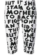 Mm6 Maison Margiela Logo Printed Shorts - White