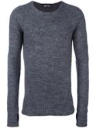 Andrea Ya'aqov Crew Neck Jumper, Men's, Size: Xl, Grey, Bamboo/wool/virgin Wool