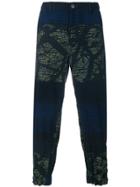 Issey Miyake Men Torus Stitch Denim Trousers - Blue