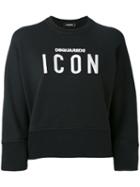 Dsquared2 - Icon Slogan Sweatshirt - Women - Cotton - S, Black, Cotton