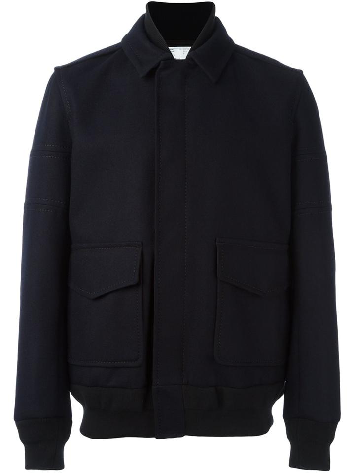 Sacai Shawl Collar Jacket - Blue