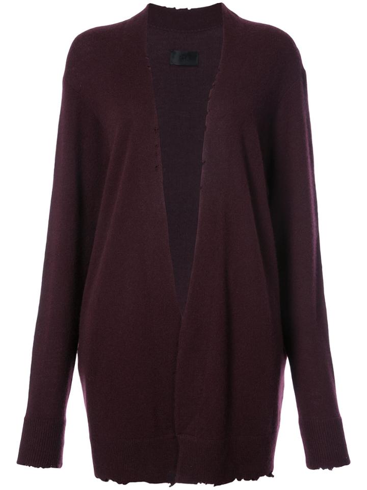 Rta Long Serge Cardigan - Red