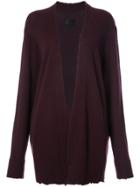 Rta Long Serge Cardigan - Red