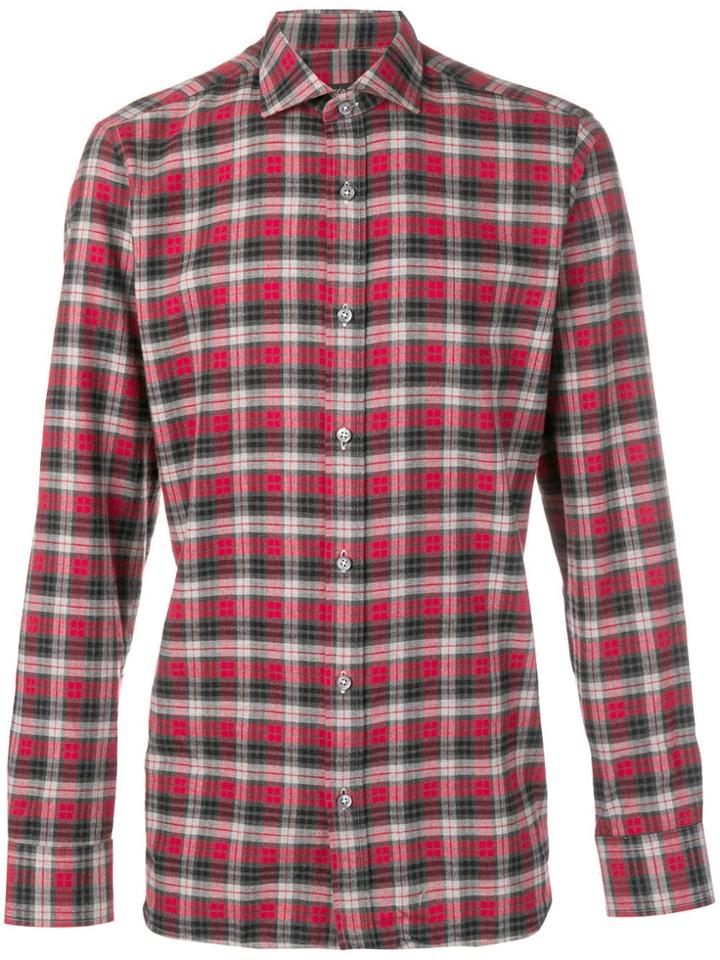 Z Zegna Diego Gingham Buttoned Shirt - Red