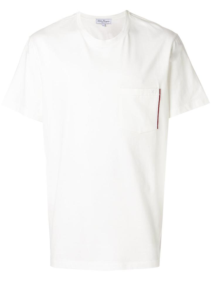 Salvatore Ferragamo Casual Pocket T-shirt - White