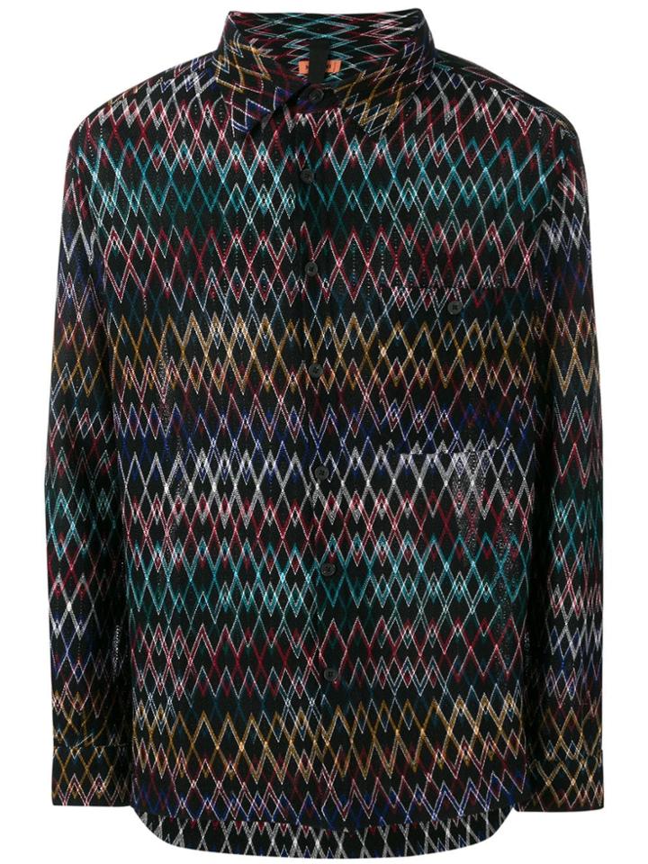Missoni Chevron-knit Shirt - Black